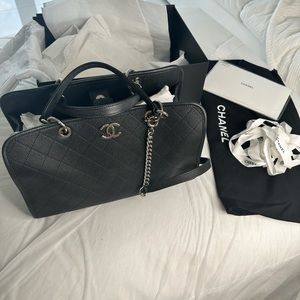 CHANEL Quilted Black Crossbody Bag